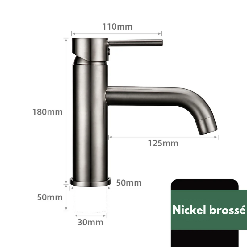 Mitigeur de lavabo en or – poignée ergonomique, installation facile et finition durable