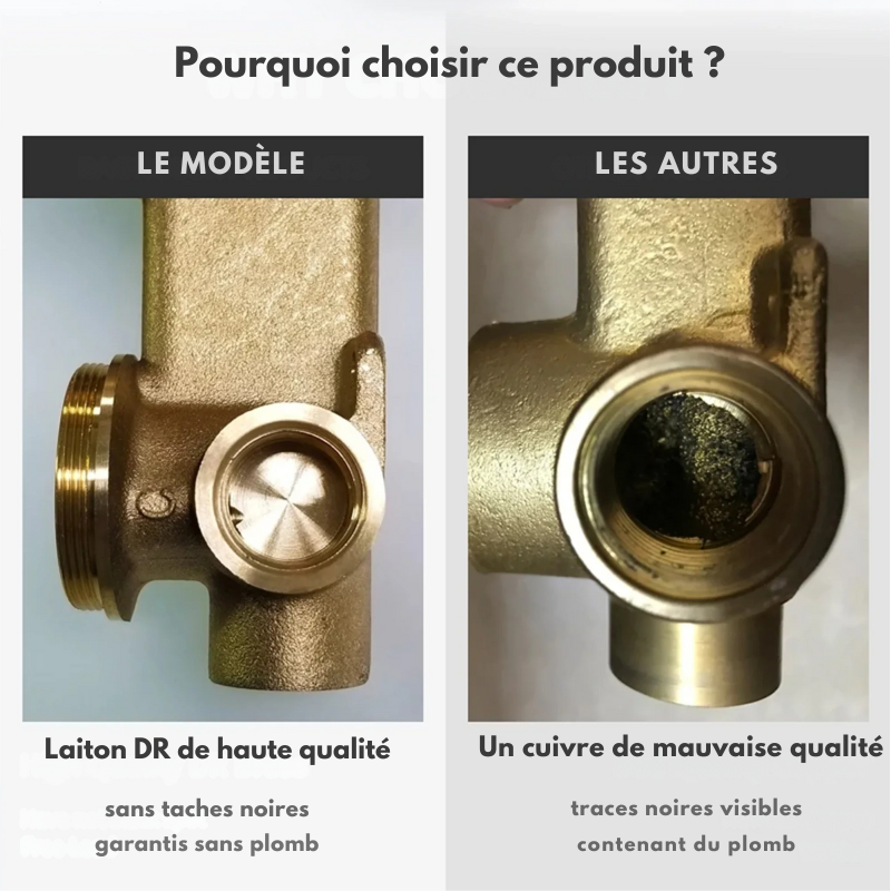 Colonne de douche encastrable gris finitions haut de gamme