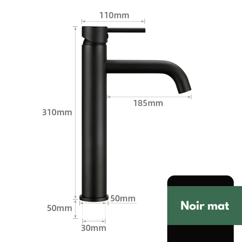 Mitigeur de lavabo en or – poignée ergonomique, installation facile et finition durable