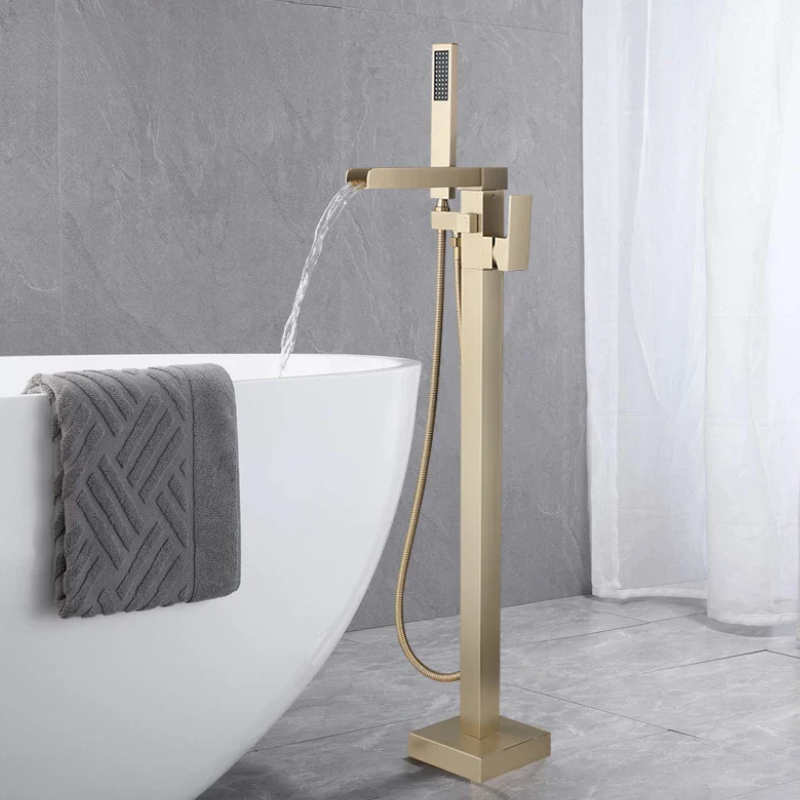 Mitigeur Baignoire Doré Brossé