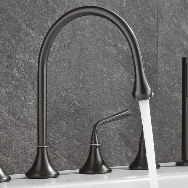 Mitigeur Baignoire Sur Gorge Noir