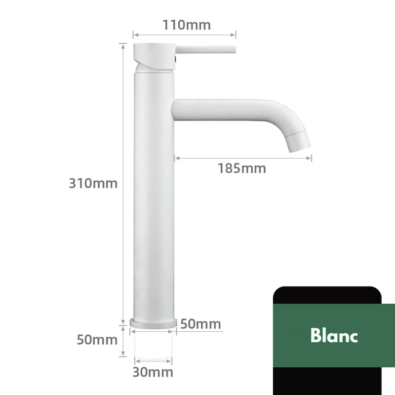 Mitigeur de lavabo en or – poignée ergonomique, installation facile et finition durable