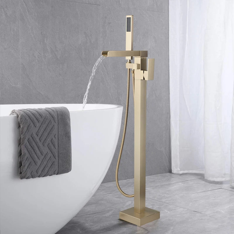 Mitigeur Baignoire Doré Brossé