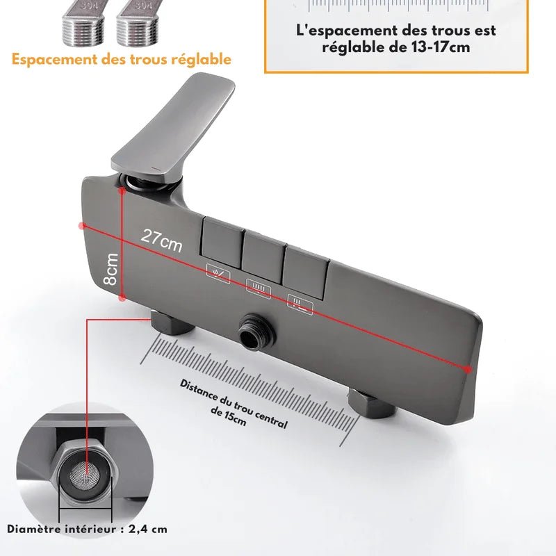 Colonne De Douche En Laiton Doré - Focett