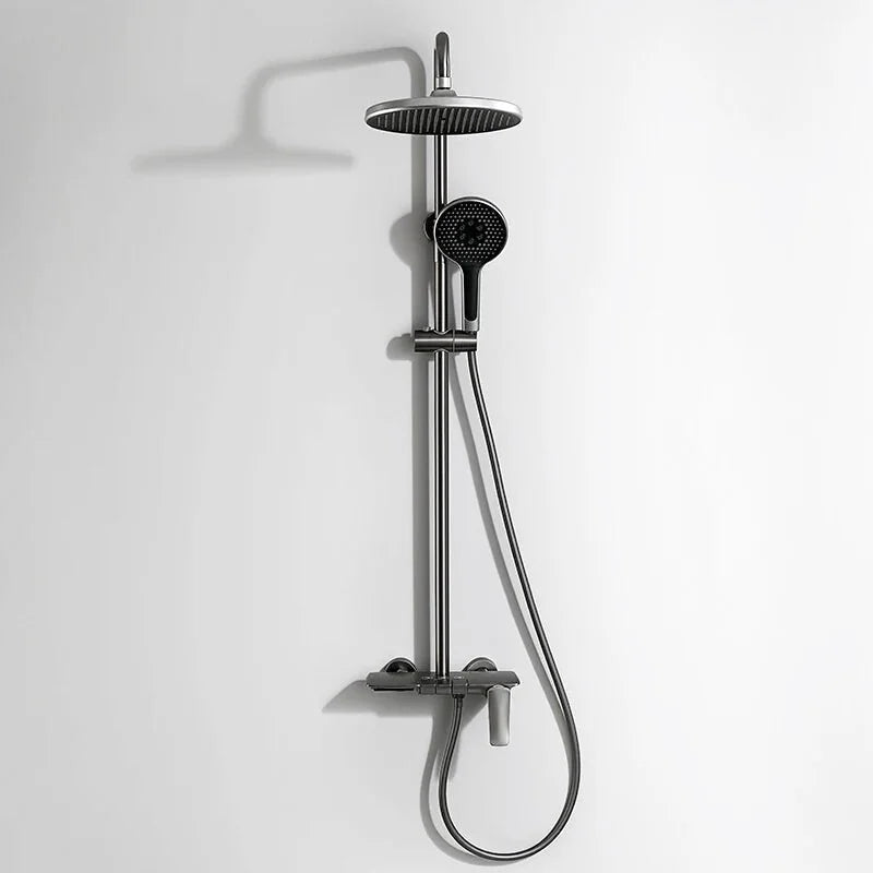 Colonne de Douche Thermostatique Or Brossé – Pommeau XXL 25cm” & Douchette 3 Fonctions, Design Moderne Minimaliste & Économie d'eau - Focett