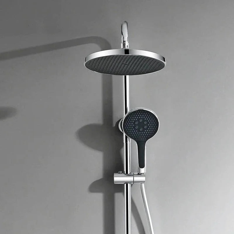 Colonne de Douche Thermostatique Or Brossé – Pommeau XXL 25cm” & Douchette 3 Fonctions, Design Moderne Minimaliste & Économie d'eau - Focett