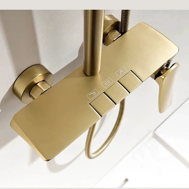 Colonne De Douche En Laiton Doré