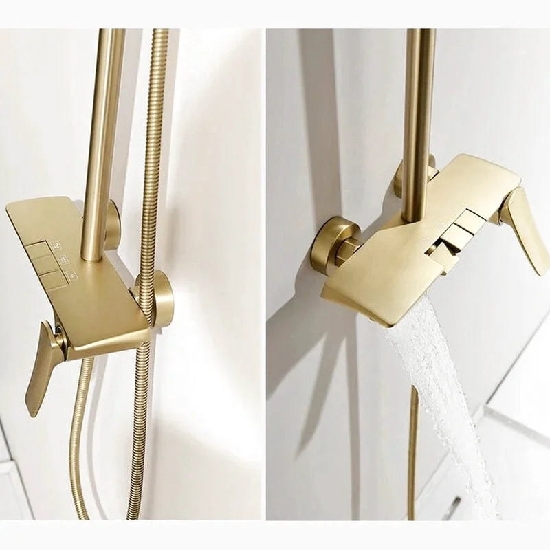 Colonne De Douche En Laiton Doré