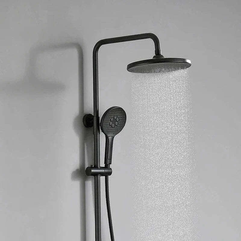 Colonne de Douche Thermostatique Or Brossé – Pommeau XXL 25cm” & Douchette 3 Fonctions, Design Moderne Minimaliste & Économie d'eau - Focett