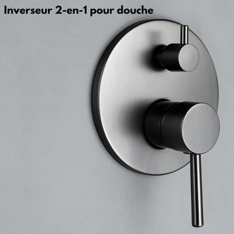Colonne de douche encastrable gris finitions haut de gamme - Focett