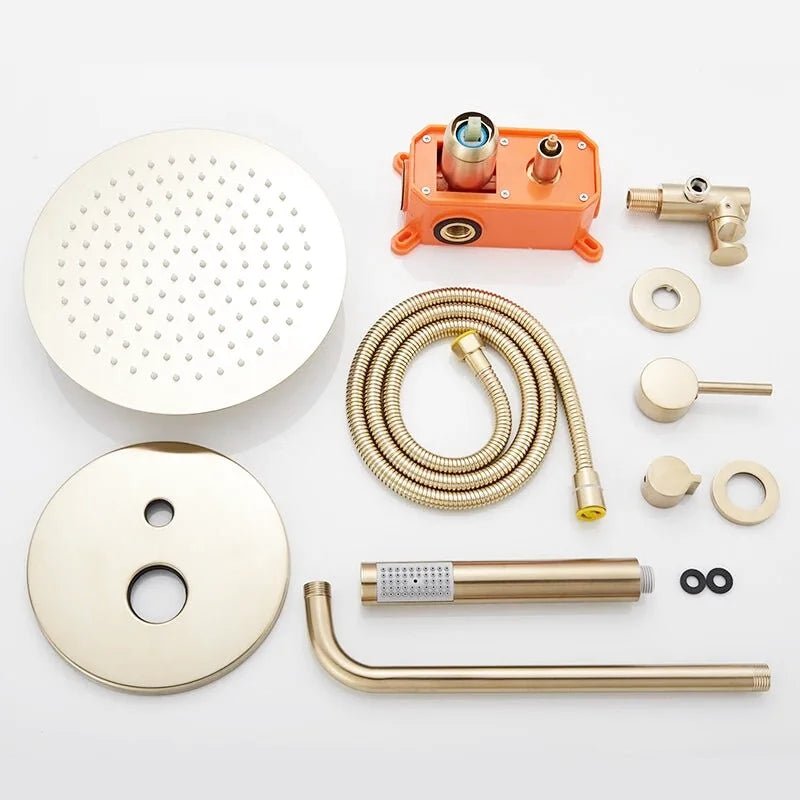 Colonne De Douche Encastrable Or Brossé