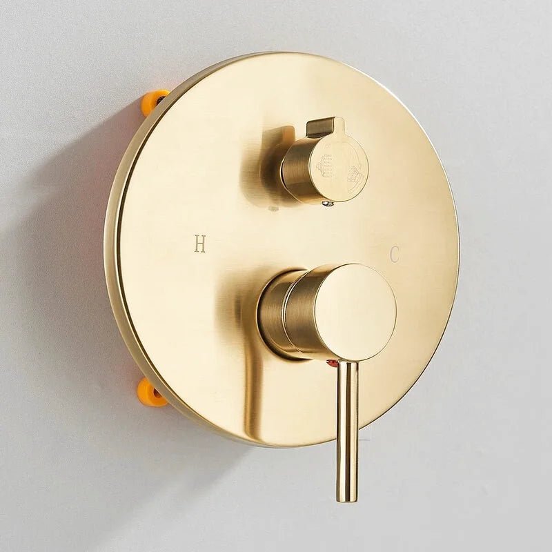 Colonne De Douche Encastrable Or Brossé