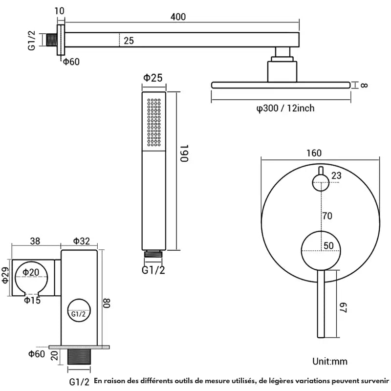 Colonne De Douche Encastré Haut De Gamme