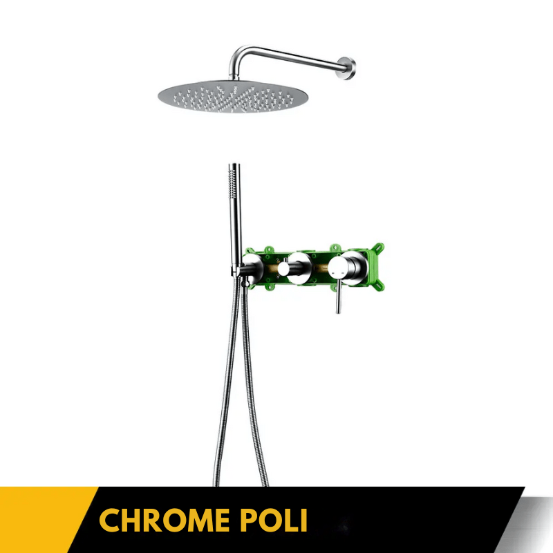 Colonne de douche grise encastrable finitions haut de gamme - Focett