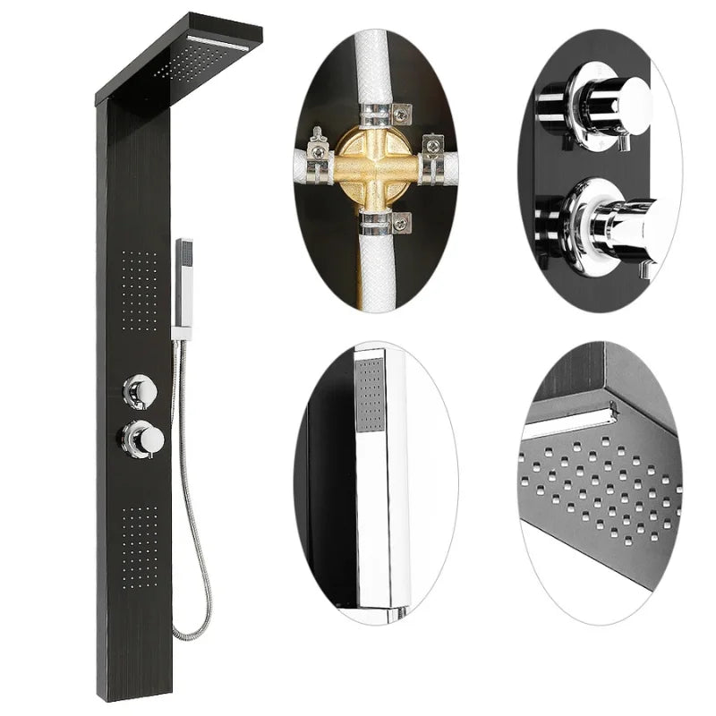 Colonne De Douche Hydromassante Blanche