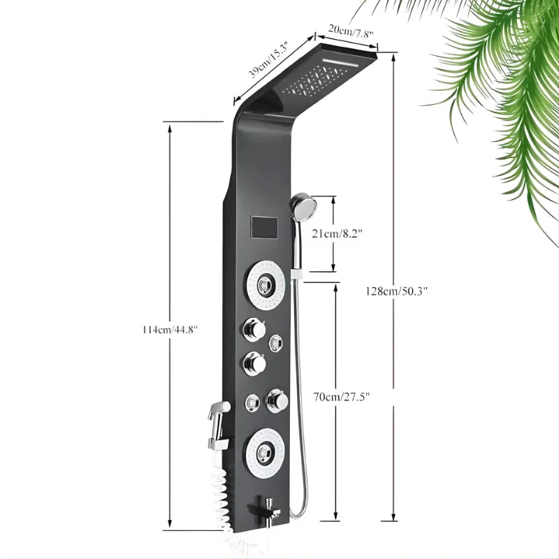 Colonne De Douche Hydromassante Noir