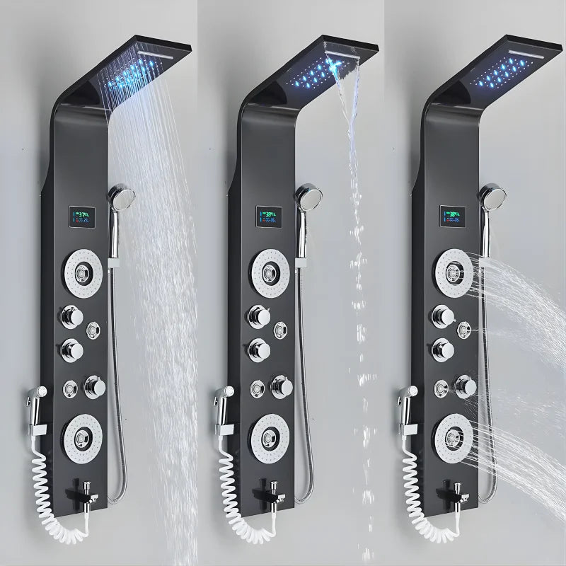 Colonne De Douche Hydromassante Noir