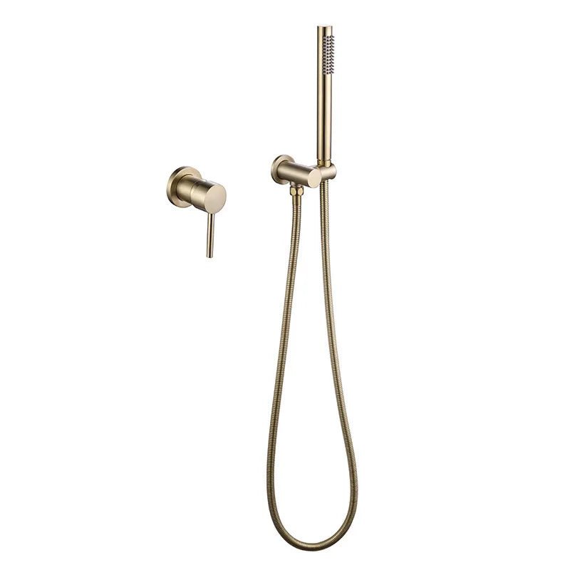 Colonne de Douche Or Moderne – Laiton Massif, Finition Brossée Or, Noir, Chrome ou Gris avec Système Douche de Luxe Discret en Cuivre Brossé et Or