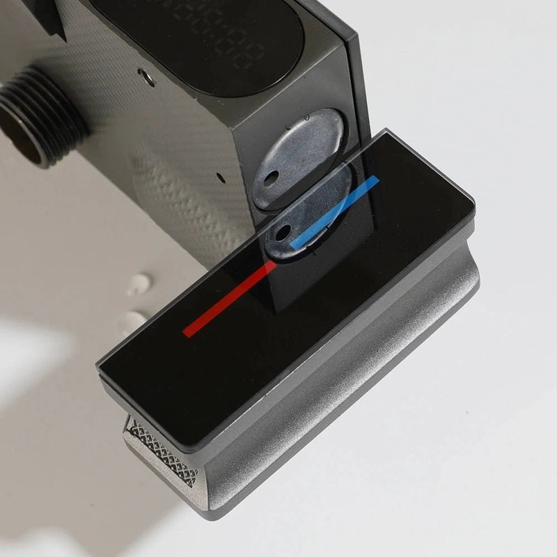 Colonne de Douche Noire avec Écran Digital et Commandes Indépendantes – 4 Modes d'Eau pour un Confort Optimal - Focett