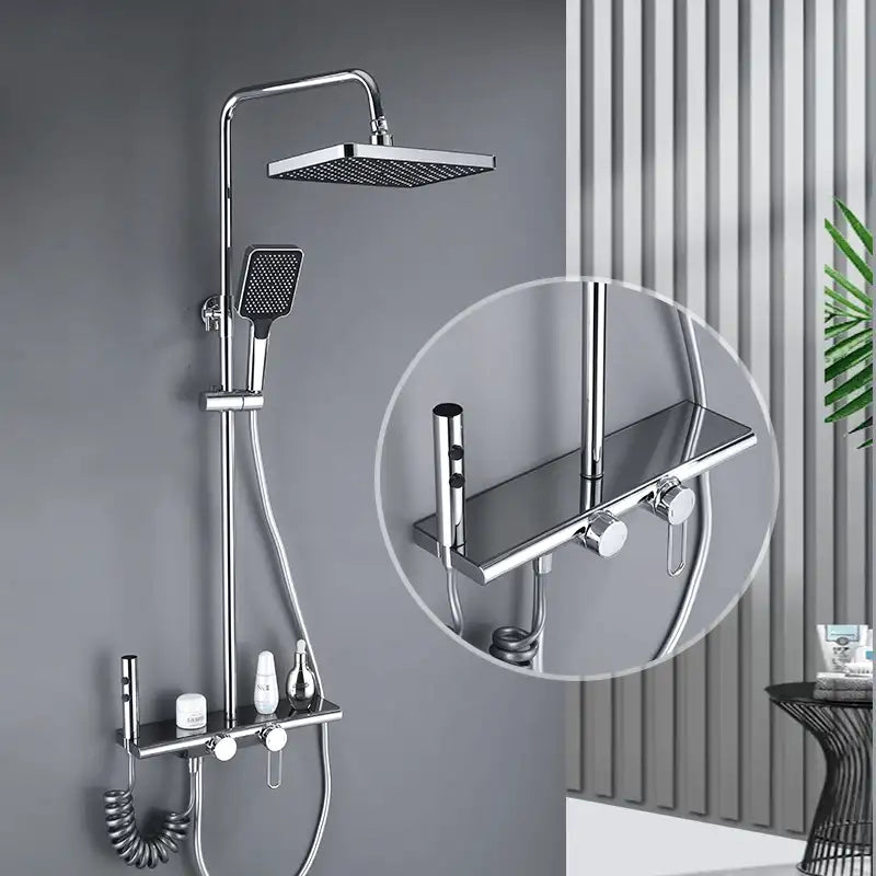 Colonne De Douche Thermostatique Acier Inox