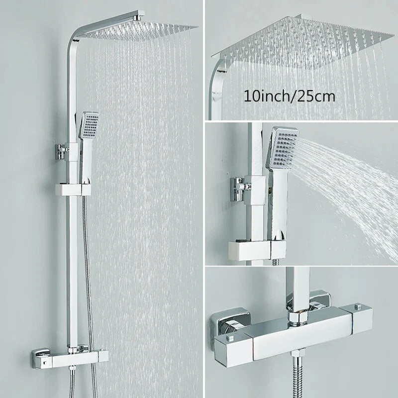 Colonne De Douche Thermostatique Carré