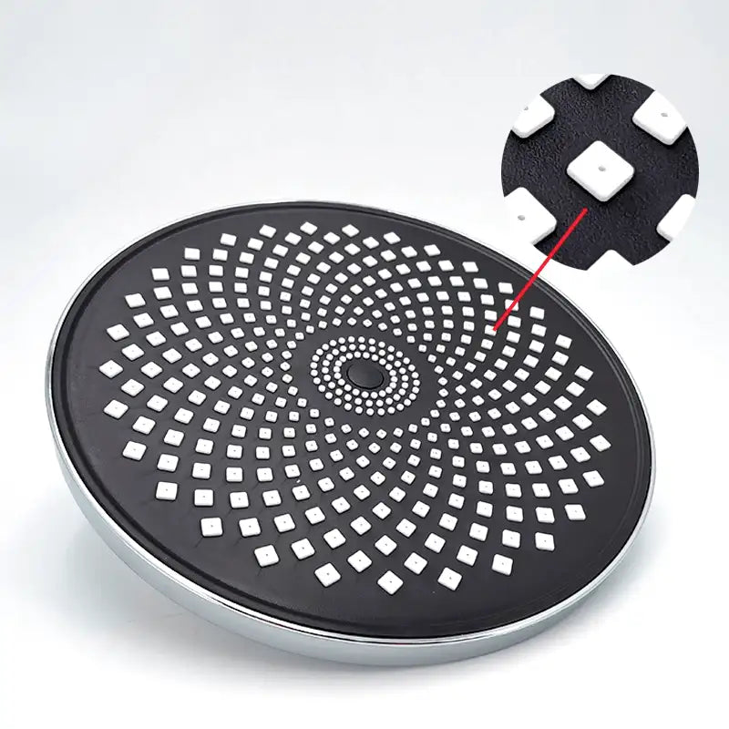 Colonne de Douche Thermostatique Chrome Gris - Avec Pommeau XXL & Douchette 3 Jets – Température Stable, Installation Murale Ajustable & Système Anti - Calcaire - Focett