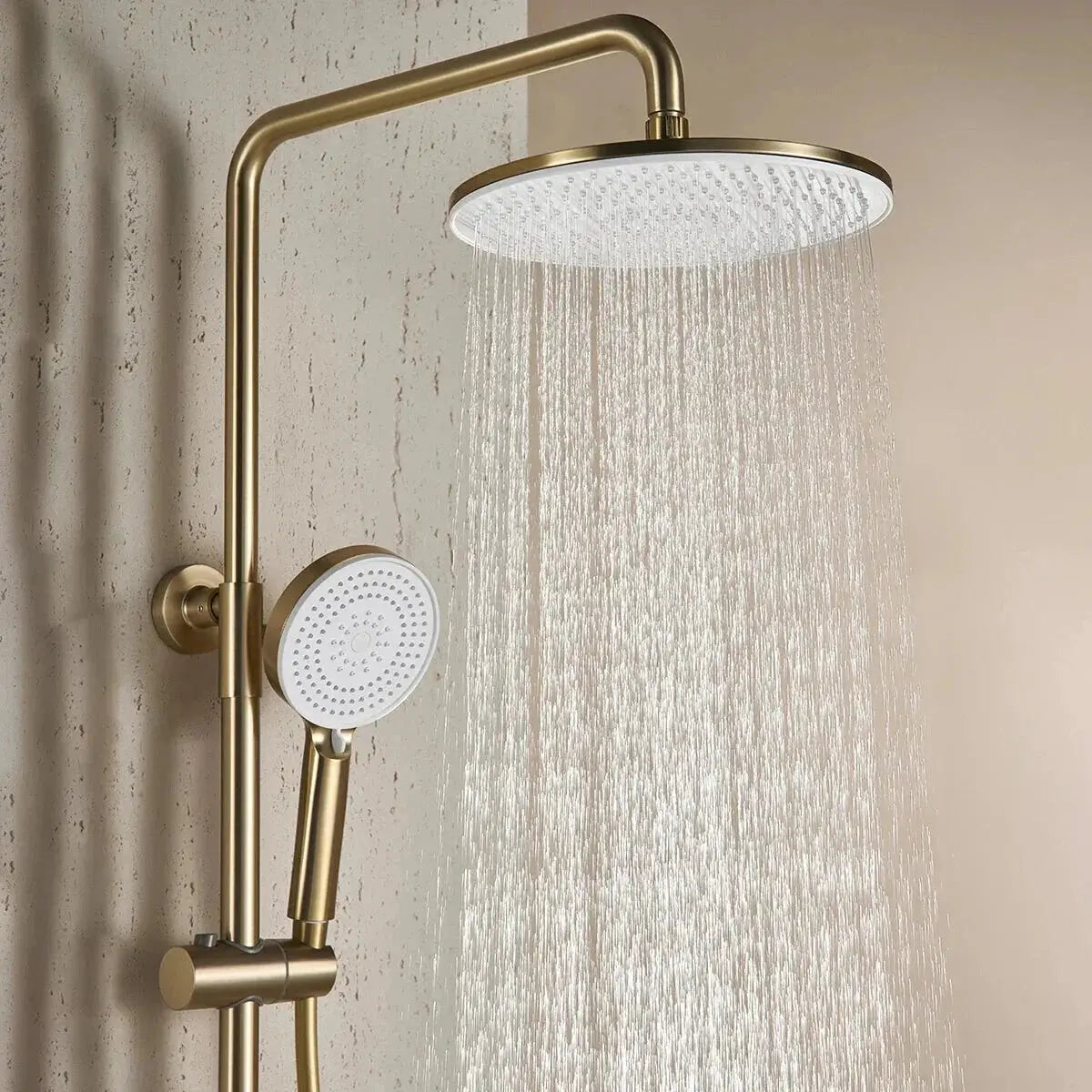 Colonne De Douche Thermostatique Or Brossé