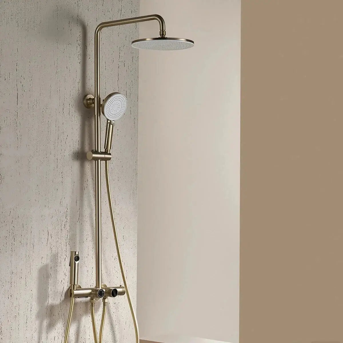 Colonne De Douche Thermostatique Or Brossé