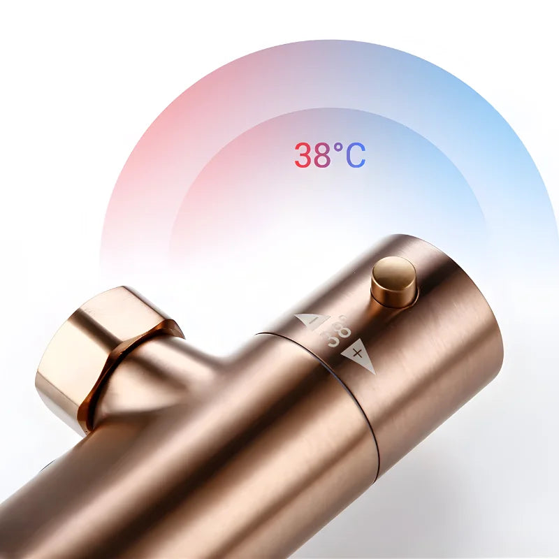 Colonne De Douche Thermostatique Or Rose