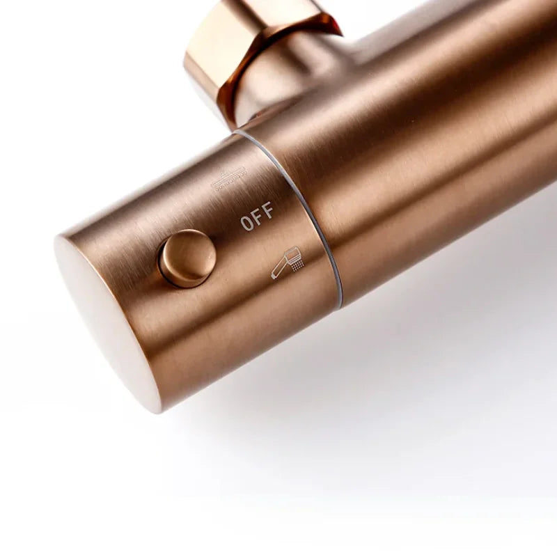 Colonne De Douche Thermostatique Or Rose