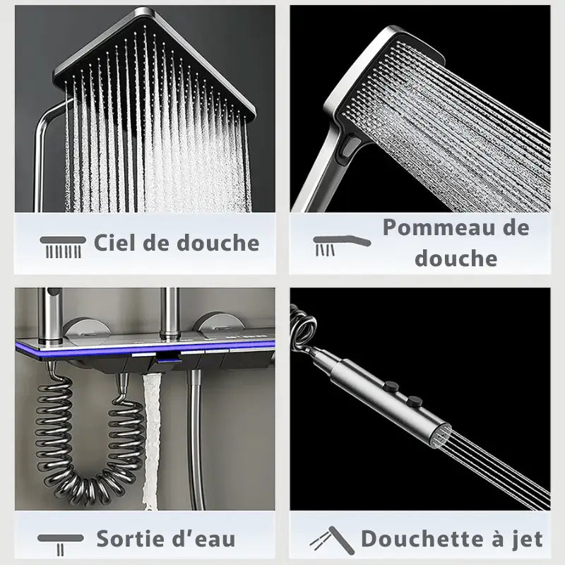 Colonne De Douche Thermostatique Réglable En Hauteur