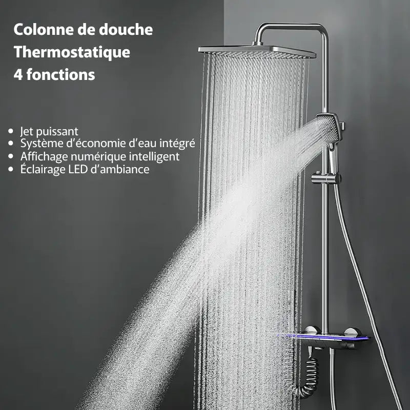 Colonne De Douche Thermostatique Réglable En Hauteur
