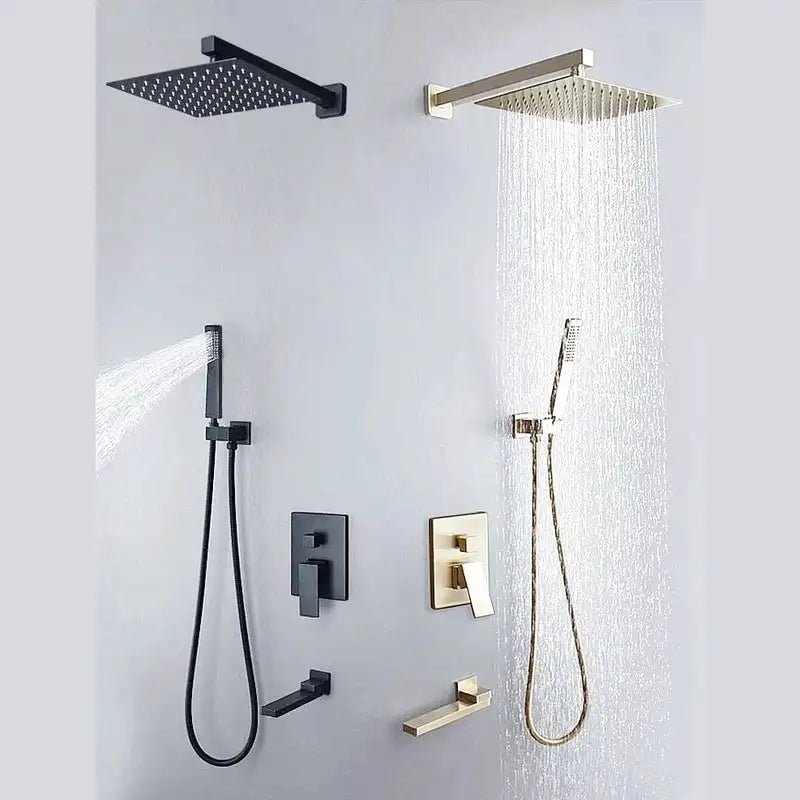 Douche Encastrée Luxe Finition Or