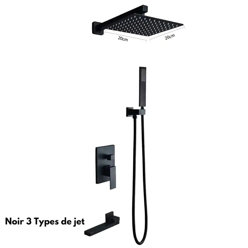 Douche Encastrée Luxe Finition Or