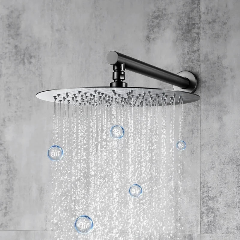 Douche Encastrée Noir Moderne