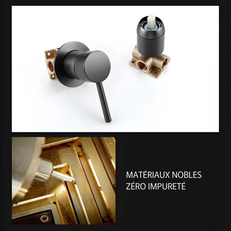 Douche Encastrée Noir Moderne