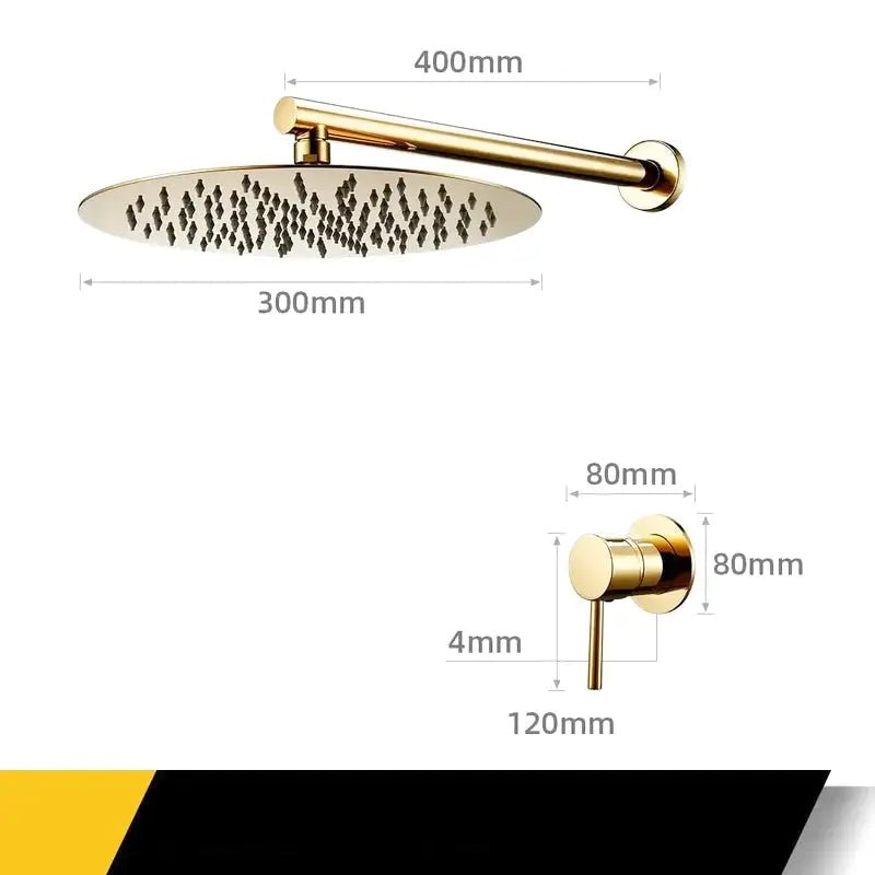 Douche Encastrée Noir Moderne