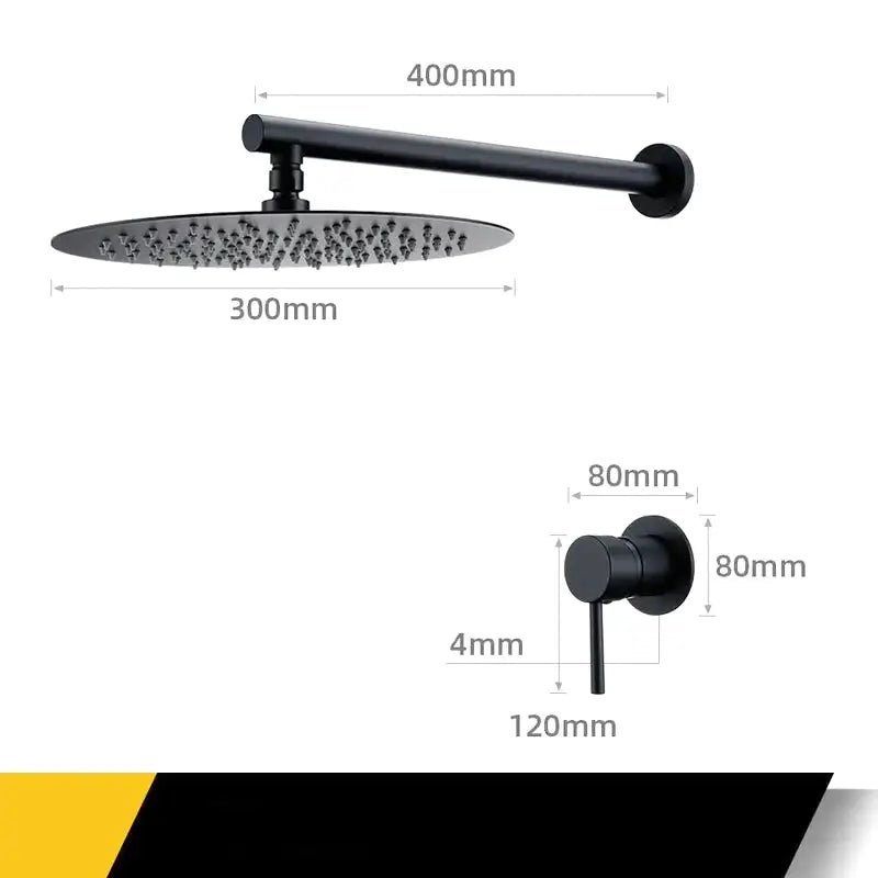 Douche Encastrée Noir Moderne