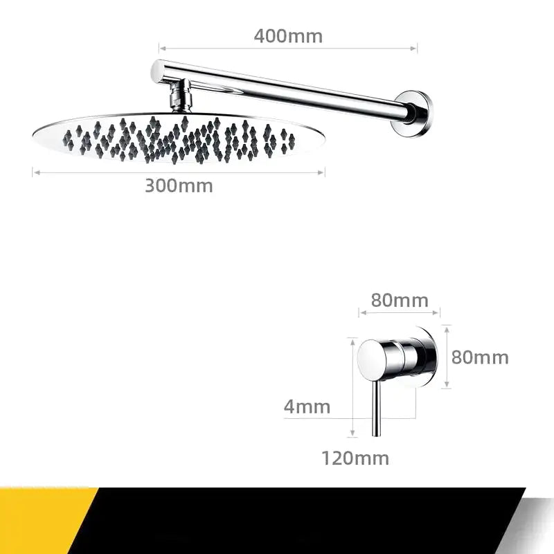 Douche Encastrée Noir Moderne