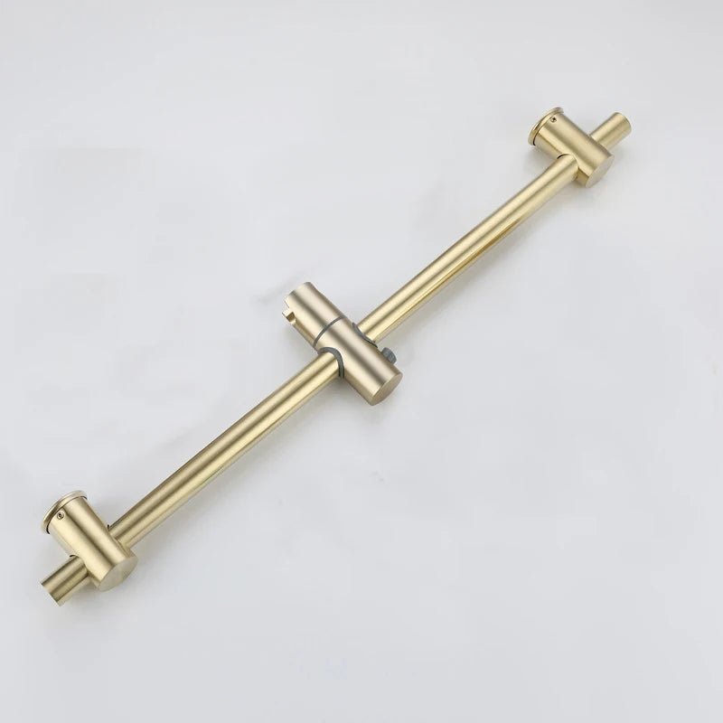 Colonne de douche Or brossé Multifonction Design – Acier Inoxydable, Pommeau Plaqué Or Brossé avec Support et Tuyau Or Brossé, 3 Fonctions