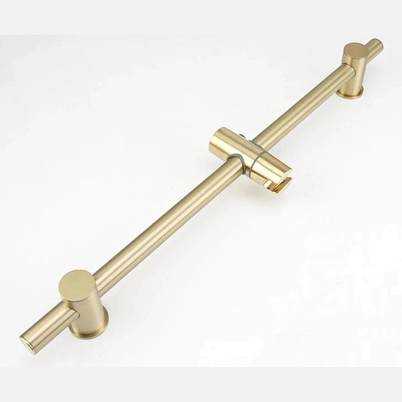 Colonne de douche Or brossé Multifonction Design – Acier Inoxydable, Pommeau Plaqué Or Brossé avec Support et Tuyau Or Brossé, 3 Fonctions