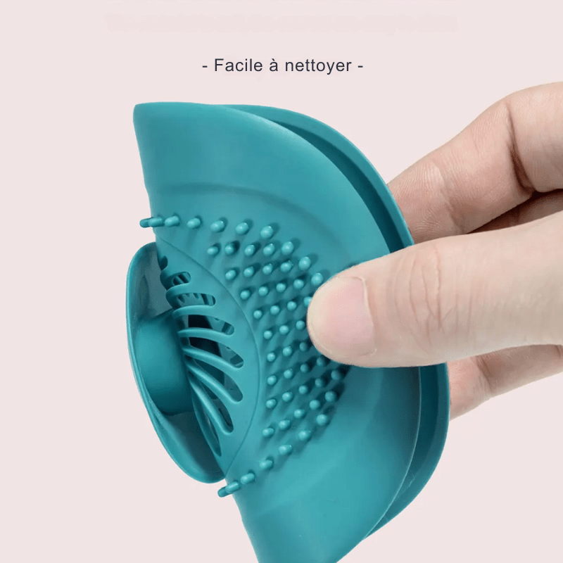 Filtre anti - cheveux douche & baignoire – souple, lavable, facile à poser - Focett