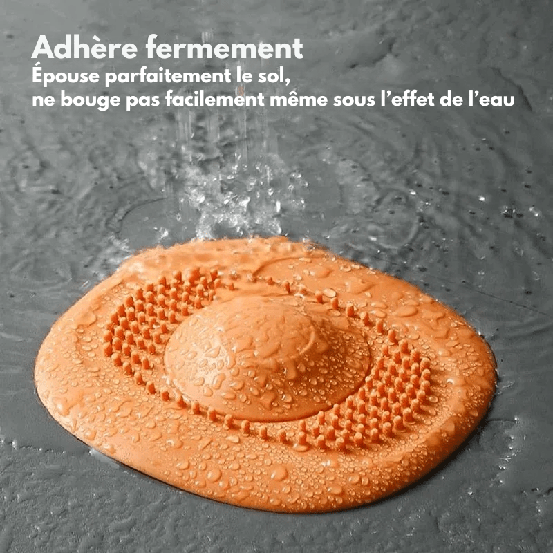 Filtre anti - cheveux douche & baignoire – souple, lavable, facile à poser - Focett