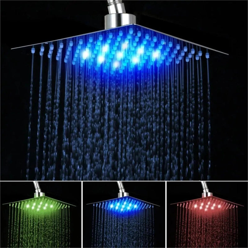 Colonne de Douche Encastrable Gris Chrome – Ciel de douche XXL 20-40cm, Mitigeur Monocommande et Système Douche Pluie avec Mélangeur Douche/Bain