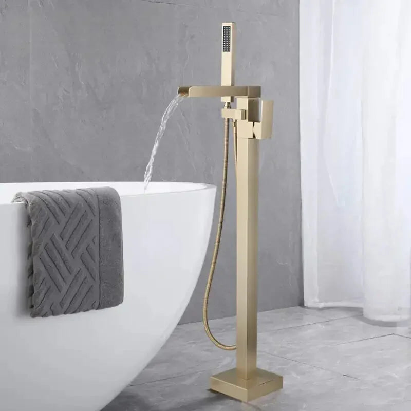 Mitigeur Baignoire Doré Brossé