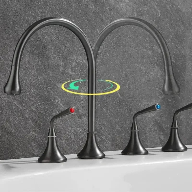 Mitigeur Baignoire Sur Gorge Noir