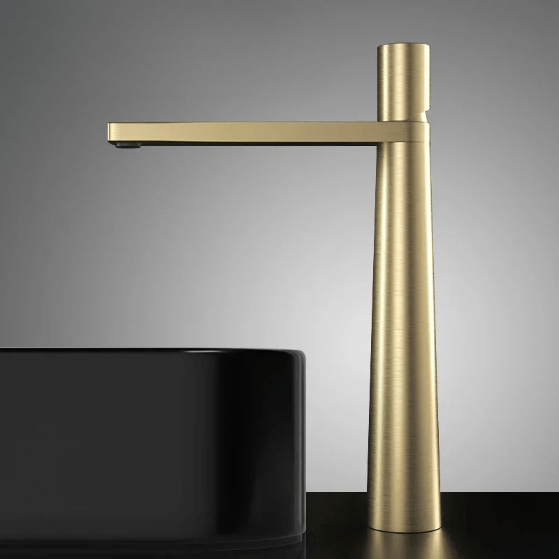 Mitigeur salle de bain noir contemporain – mitigeur compact avec poignée ergonomique et jet doux - Focett