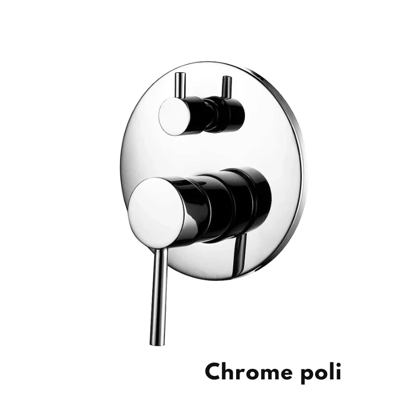 Robinet mitigeur encastrable noir mat pour salle de bain – double poignée, bec fixe arrondi et finition anti - traces - Focett