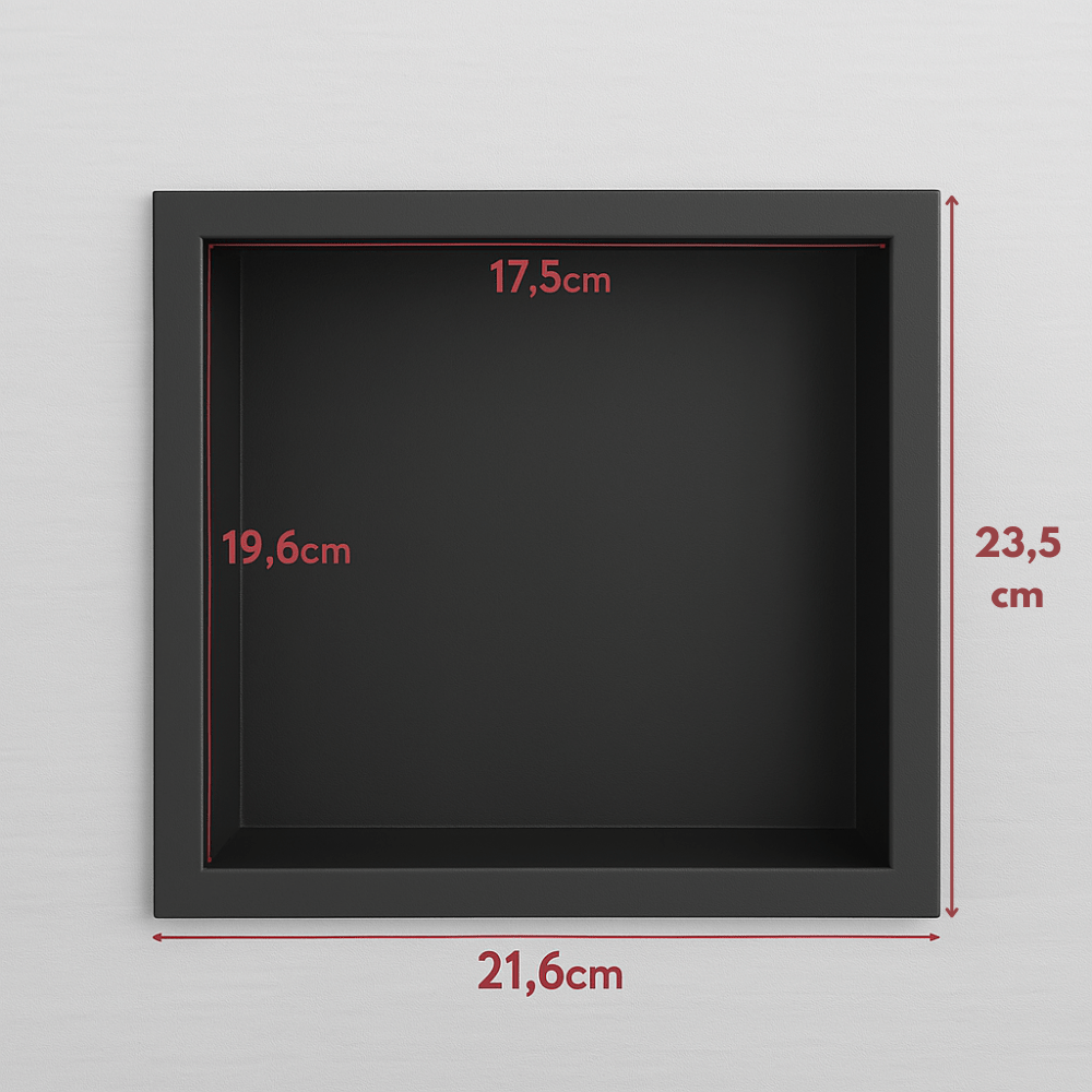 Niche encastrable noir mat - Focett