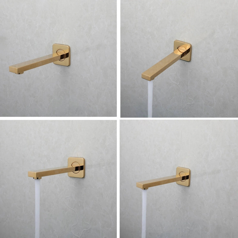 Colonne de Douche Encastrable Or – Pommeau Ultra-Mince 20-30cm” & Robinet Cascade Débit Rapide avec Système Douche Pluie et Mélangeur 2-3 Fonctions